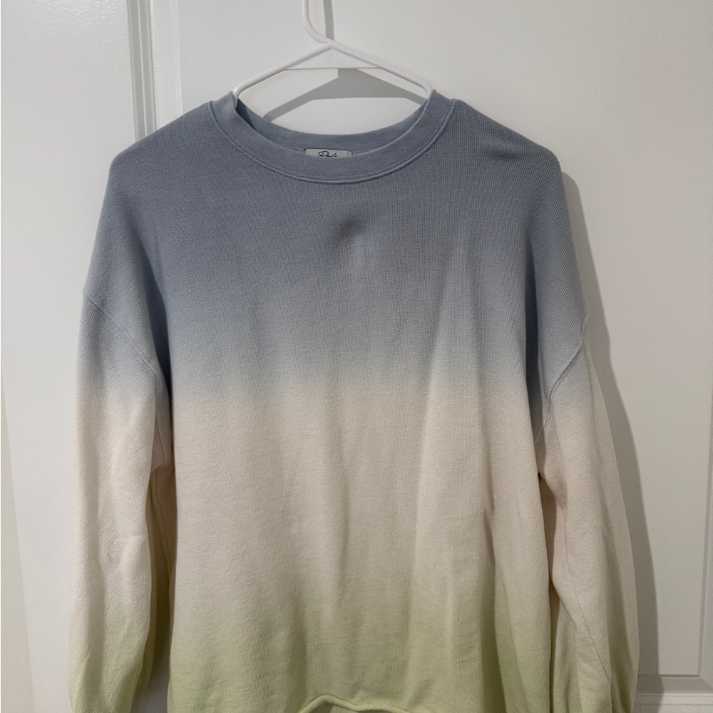 Rails Women's Ombre Crewneck Sweatshirt in Blue, White & Light Green